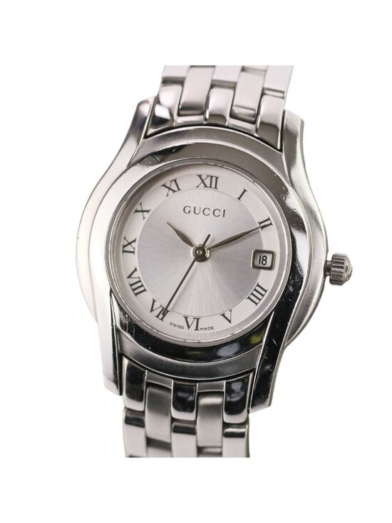 Gucci Battery Replaced Quartz Watch Silver Sunray Dial SS main image 4